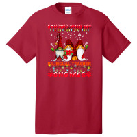 Teacher Hanging With My Bilingual Teacher Gnomes Ugly Xmas Matching 19 Basic T-shirt | Artistshot