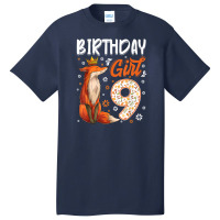 Fox Animal Lovers 9th Birthday Girl Fox B Day 9 Year Old T Shirt Basic T-shirt | Artistshot