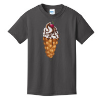 Bubble Waffle Ice Cream T  Shirt Egg Bubble Waffle Vanilla Ice Cream W Basic Youth T-shirt | Artistshot