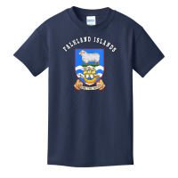 Womens Falkland Islands T Shirt Coat Of Arms Tee Flag Souvenir V Neck Basic Youth T-shirt | Artistshot