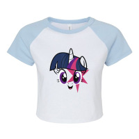 My Little Pony Twilight Sparkle Smiling Face Raglan Crop Top | Artistshot