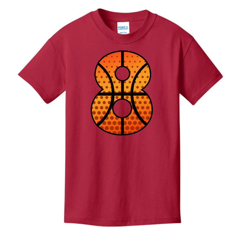 Basketball Number Eight Basic Youth T-shirt by nbobatiga | Artistshot