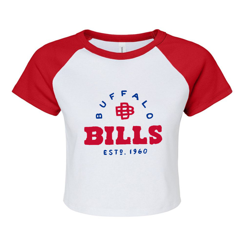 Buffalo Biiiills 05 Raglan Crop Top by Bertrand Angulo | Artistshot