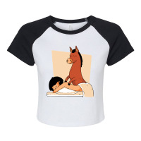 Donkey Massaging Human, Donkey Massaging Human Vintage, Donkey Massagi Raglan Crop Top | Artistshot