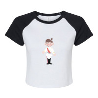 Roman Sanders Cartoon Standing Raglan Crop Top | Artistshot