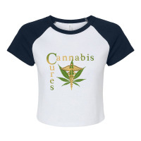 Cannabis Cures Medical, Cannabis Cures Medical Art, Cannabis Cures Med Raglan Crop Top | Artistshot