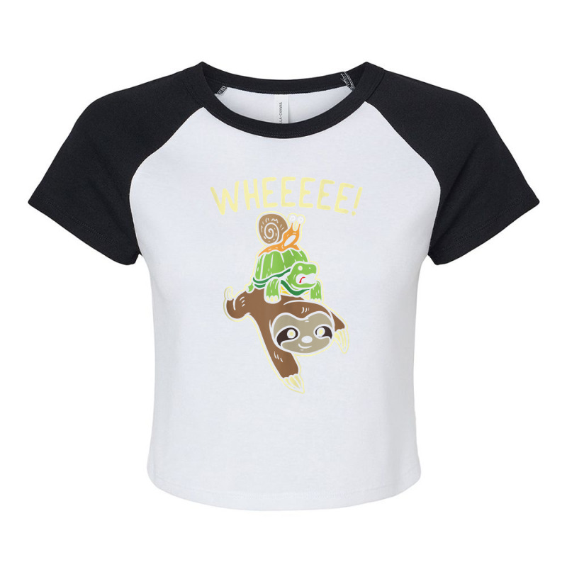 Sloth Turtle Snail Running Wild Internet Meme Gift Tank Top Raglan Crop Top by cm-arts | Artistshot