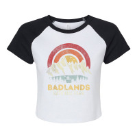 Badlands National Park Mountain Sunset Sunrise Raglan Crop Top | Artistshot