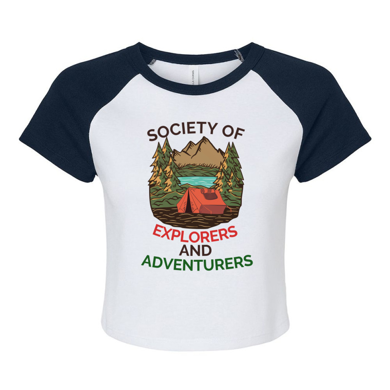 Society Of Explorers And Adventurers                (3) Raglan Crop Top by cm-arts | Artistshot