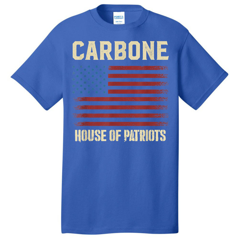 Carbone Last Name Surname American Flag Family T Shirt Basic T-shirt | Artistshot