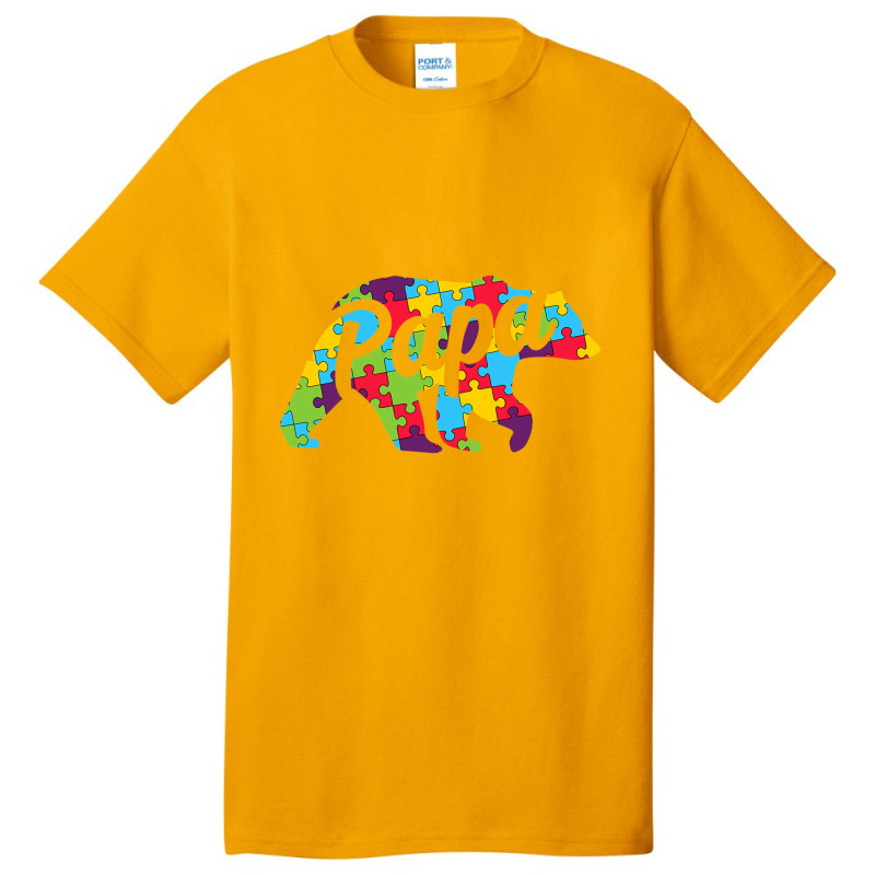 Autism Papa Bear Autism Awareness Basic T-shirt by mrlee | Artistshot