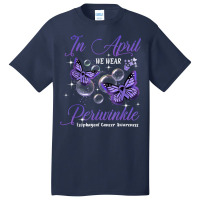 In April We Wear Periwinkle Butterfly Esophageal Cancer T Shirt Basic T-shirt | Artistshot