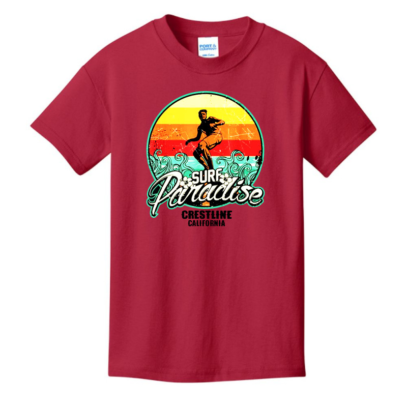 Crestline Surf Paradise Basic Youth T-shirt by althubich | Artistshot