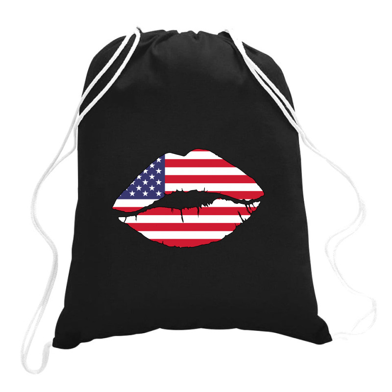 American Lip Drawstring Bags | Artistshot