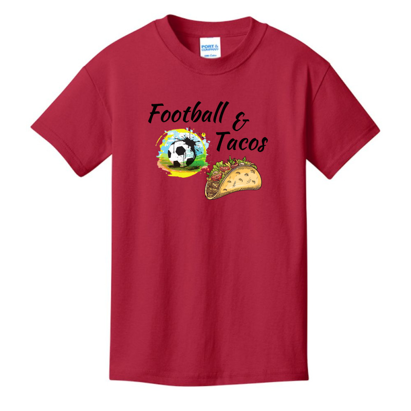 Football And Tacos, Mexican Tacos Basic Youth T-shirt by nanadesi | Artistshot