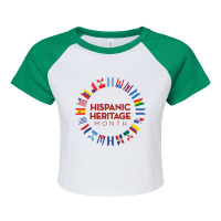 Hispanic Heritage Month Raglan Crop Top | Artistshot