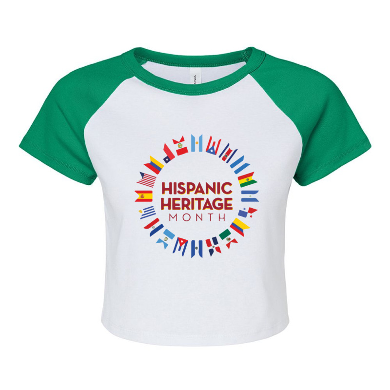 Hispanic Heritage Month Raglan Crop Top by cm-arts | Artistshot