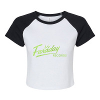 Faraday Records, Faraday Records Painting, Faraday Records Vintage, Fa Raglan Crop Top | Artistshot