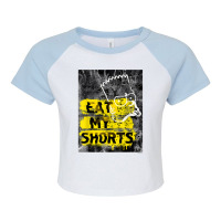 The Simpsons Bart Simpson Eat My Shorts Graffiti T Shirt Raglan Crop Top | Artistshot