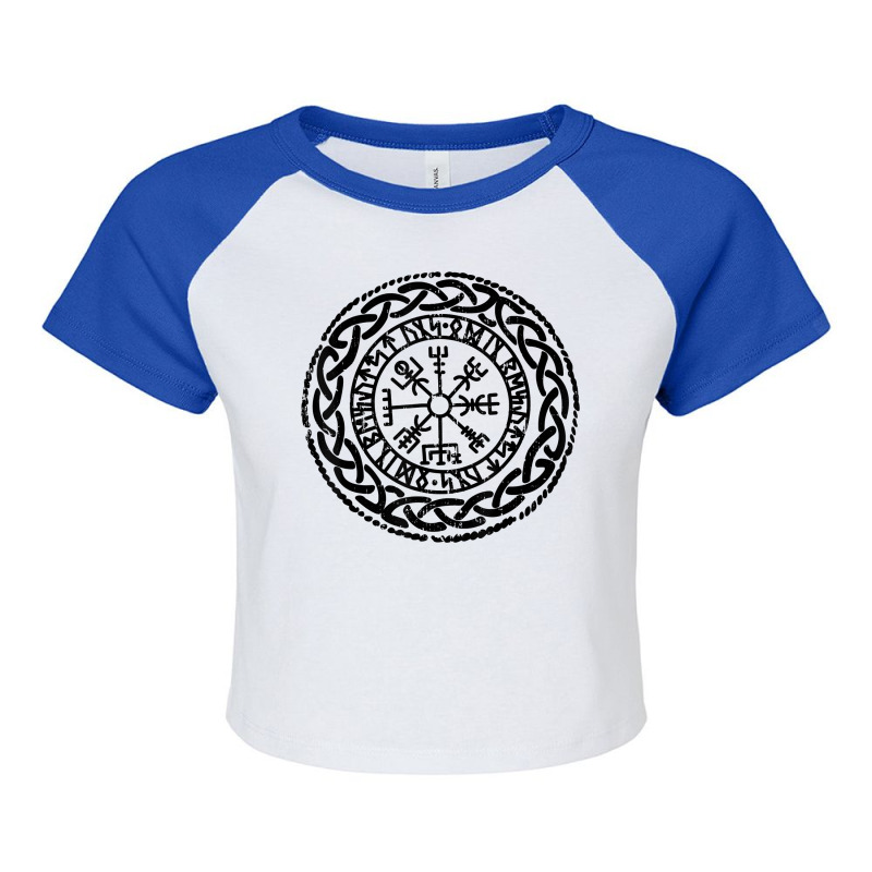 Viking Compass Vegvisir Icelandic Celtic Norse Viking Symbol T Shirt Raglan Crop Top by hankeajrippleex5 | Artistshot