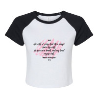 William Shakespeare Poem Raglan Crop Top | Artistshot