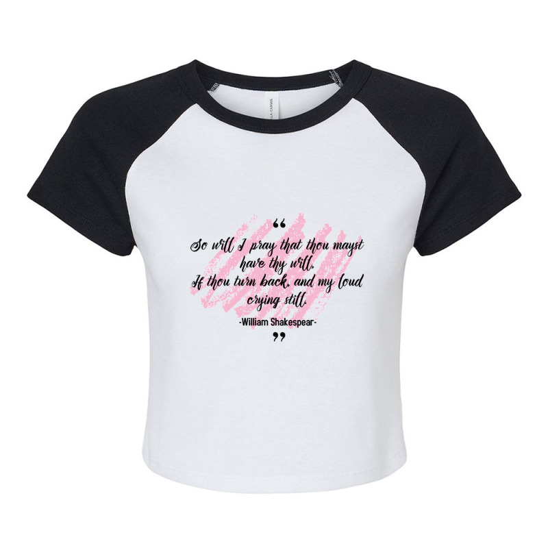 William Shakespeare Poem Raglan Crop Top by cm-arts | Artistshot