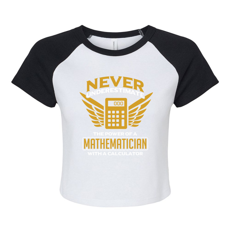 Math Calculator Raglan Crop Top by cm-arts | Artistshot