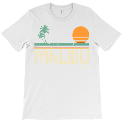 Vintage Malibu California Hoodie T-shirt Designed By Annamarie Mueller