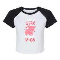 Pig Piglet Hog Farm Animal Funny Gift Raglan Crop Top | Artistshot