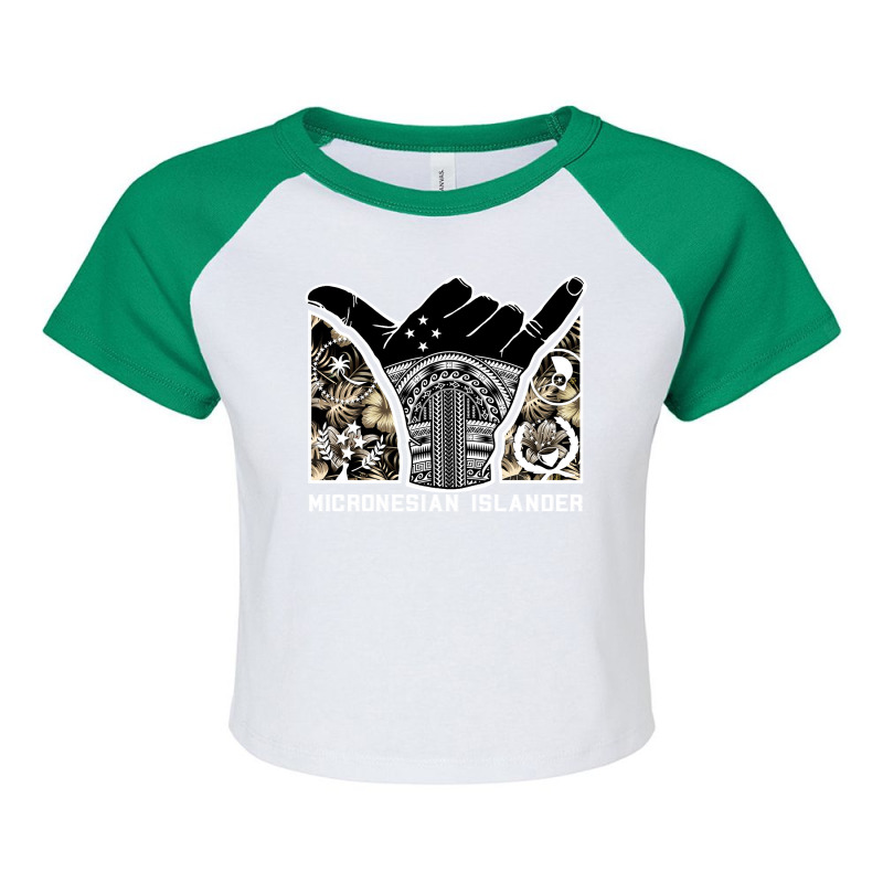 Micronesian Islander Sweatshirt Raglan Crop Top by cm-arts | Artistshot