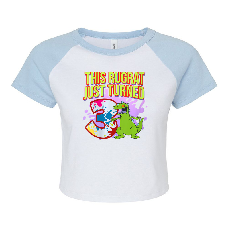 Mademark X Rugrats Womens This Rugrat Just Turned 3 3rd Birthday Party Raglan Crop Top by Kandurip541 | Artistshot