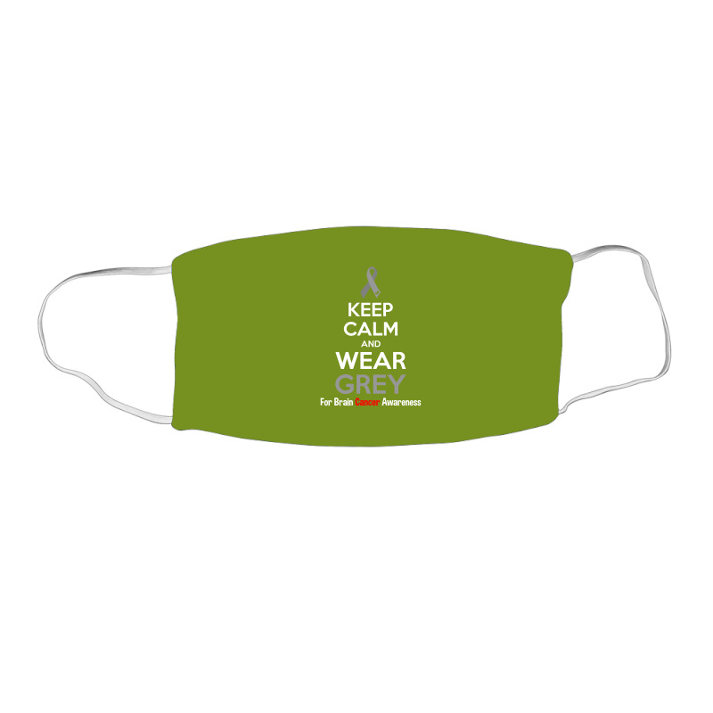 Keep Calm And Wear Grey (for Brain Cancer Awareness) Face Mask Rectangle | Artistshot