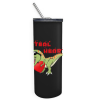 I Steal Hearts Dinosaur Dino T Rex Valentines Day  Skinny Tumbler | Artistshot