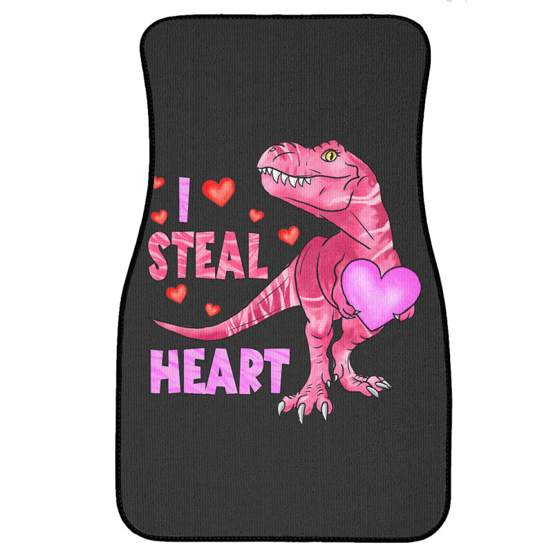 I Steal Hearts Dinosaur Lover Kids Boys Valentines Front Car Mat | Artistshot