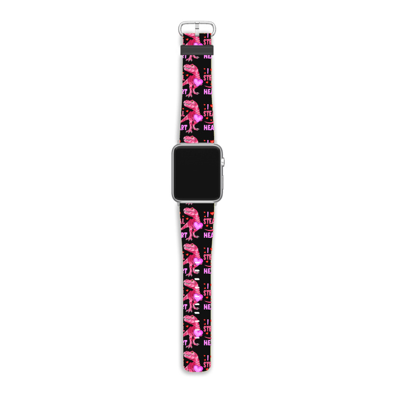 I Steal Hearts Dinosaur Lover Kids Boys Valentines Apple Watch Band | Artistshot