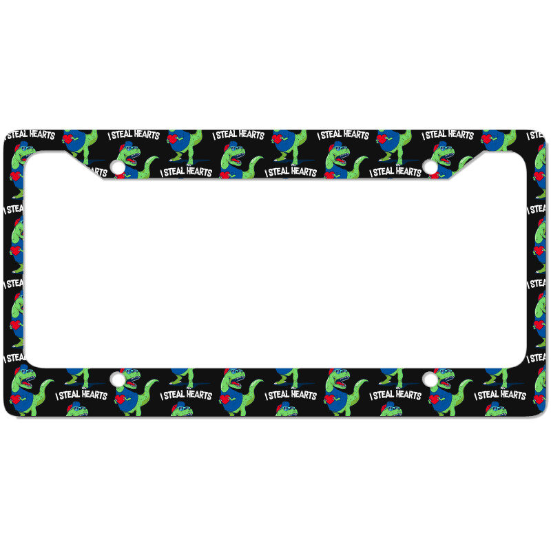 I Steal Hearts Dinosaur Lover Valentines Day Meme License Plate Frame | Artistshot