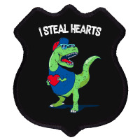 I Steal Hearts Dinosaur Lover Valentines Day Meme Shield Patch | Artistshot