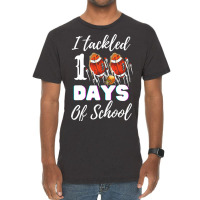 I Tackled 100 Day Of School Football Boy 100th Day Vintage T-shirt | Artistshot