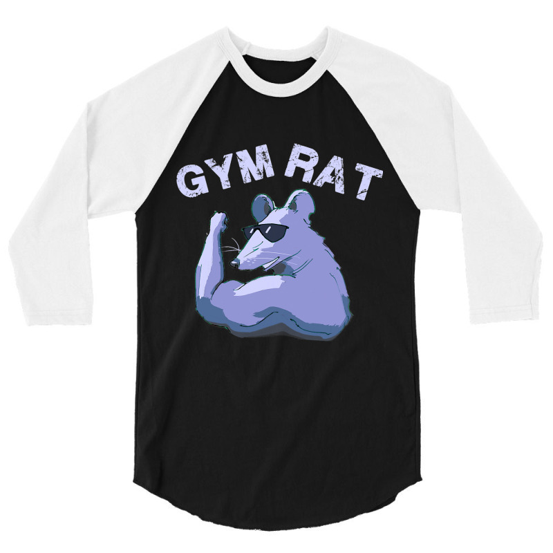 Gym Rat Work Out Weight Lifting Cross Train 3/4 Sleeve Shirt by JESSICASIMONSEN | Artistshot