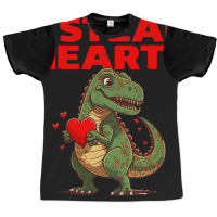 I Steal Hearts Trex Cute Valentines Day Boys Girls Graphic T-shirt | Artistshot