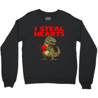 I Steal Hearts Trex Cute Valentines Day Boys Girls Crewneck Sweatshirt | Artistshot