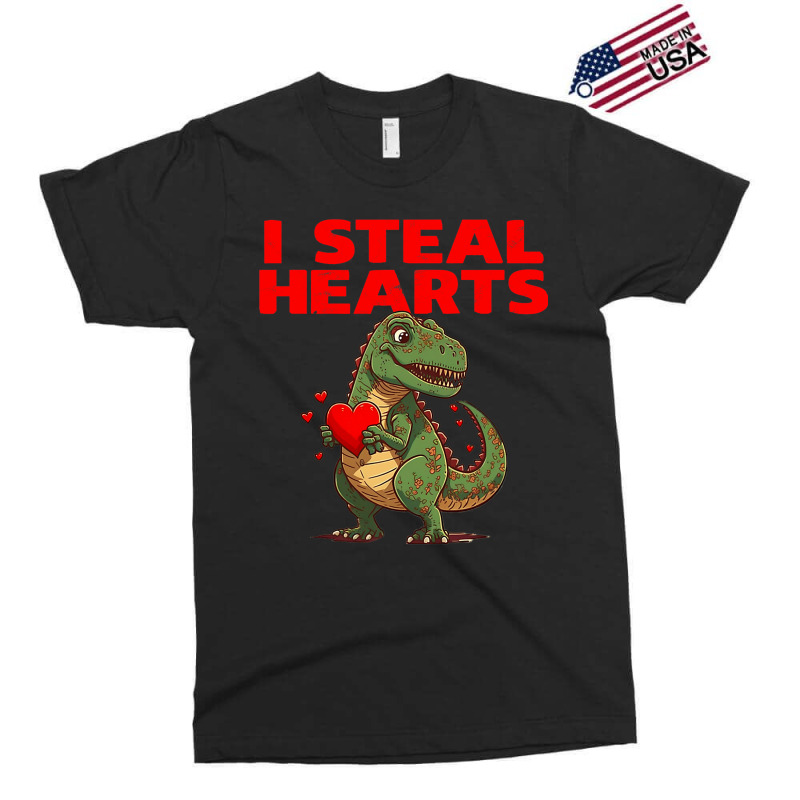 I Steal Hearts Trex Cute Valentines Day Boys Girls Exclusive T-shirt | Artistshot