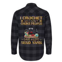 I Crochet So I Dont Choke People Cutie Cat Yarn Co Flannel Shirt | Artistshot