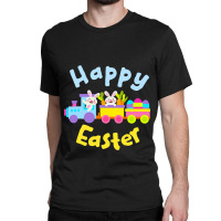 Happy Easter Train Bunny Chick Eggs Cute Boys Kids Classic T-shirt | Artistshot