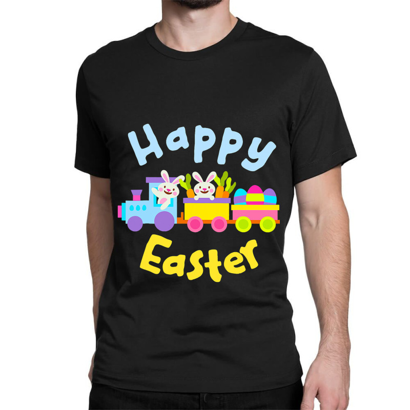 Happy Easter Train Bunny Chick Eggs Cute Boys Kids Classic T-shirt | Artistshot