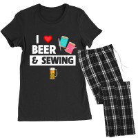 I Love Beer And Sewing Thread And Needle Knitting  Women's Pajamas Set | Artistshot