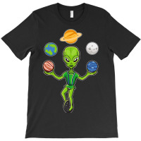 Alien Juggling Planets T-shirt | Artistshot