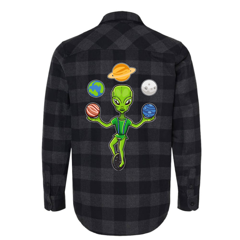 Alien Juggling Planets Flannel Shirt | Artistshot