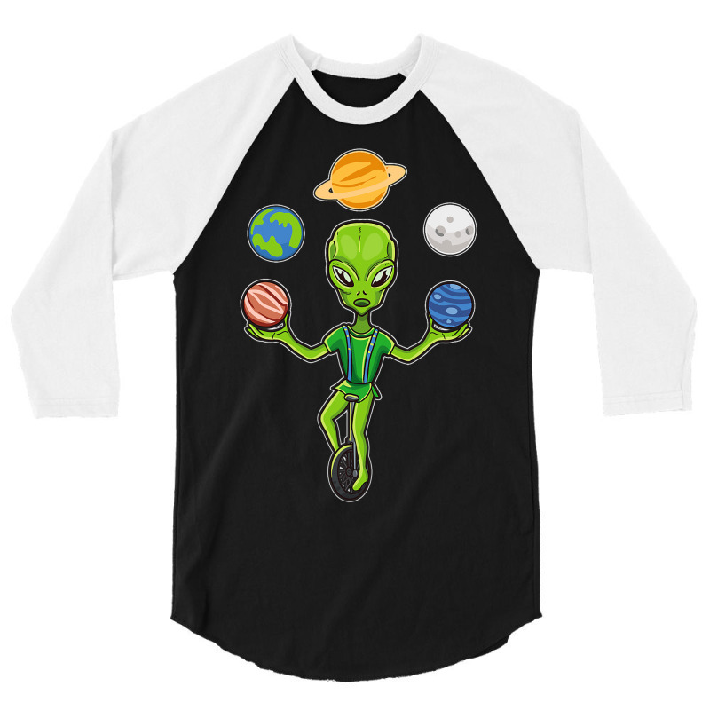 Alien Juggling Planets 3/4 Sleeve Shirt | Artistshot