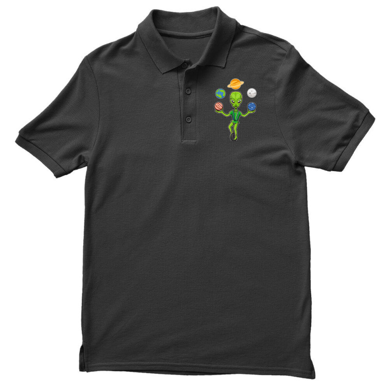 Alien Juggling Planets Men's Polo Shirt | Artistshot